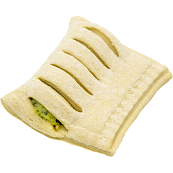 «FIVE STARS» puff pastry with spinach and cheese 100 g * 80 pcs
