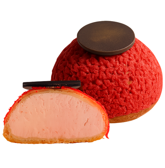 "КУРТЬЕ" пирожное ШУ BonGenie с начинкой клубника